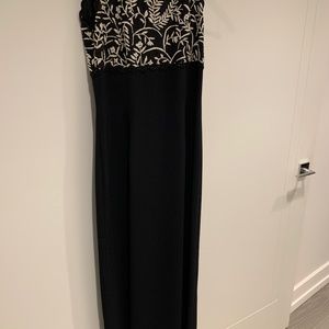 Oleg Cassini Black Sequence Evening Gown